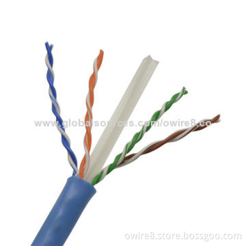 Good Quality Cat6 Cable, Rated Temperature of 60 or 75°C